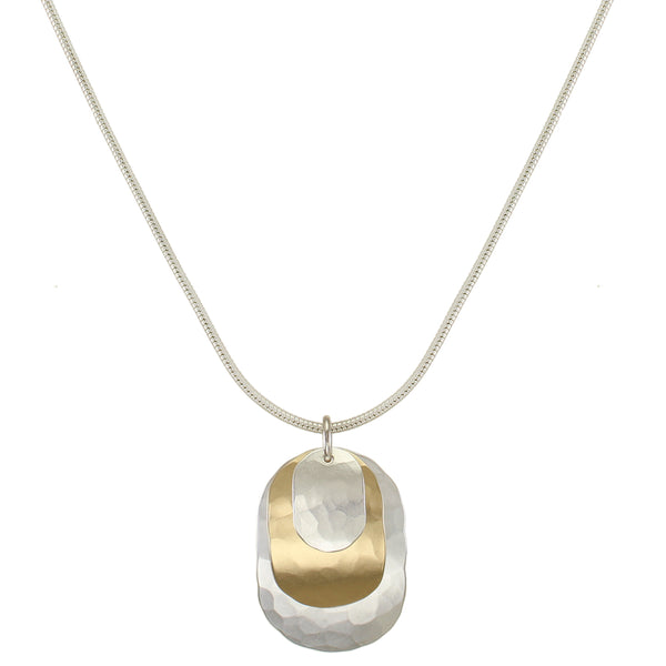 Layered Faceted Ovals Necklace