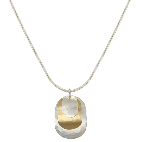 Layered Faceted Ovals Necklace