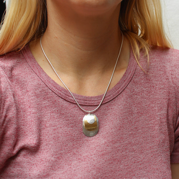 Layered Faceted Ovals Necklace