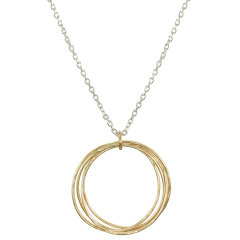 Large Ring Bunch Long Necklace