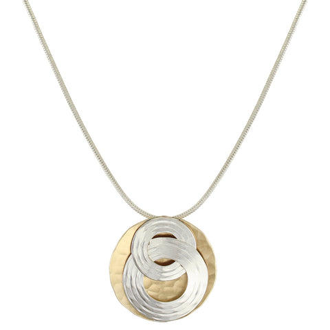Interlocking Rings and Disc Necklace