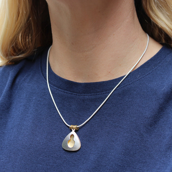 Layered Triangles with Cutout Necklace