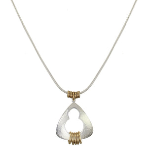Cutout Triangle with Rings Necklace