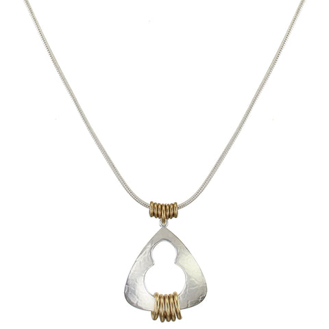 Cutout Triangle with Rings Necklace