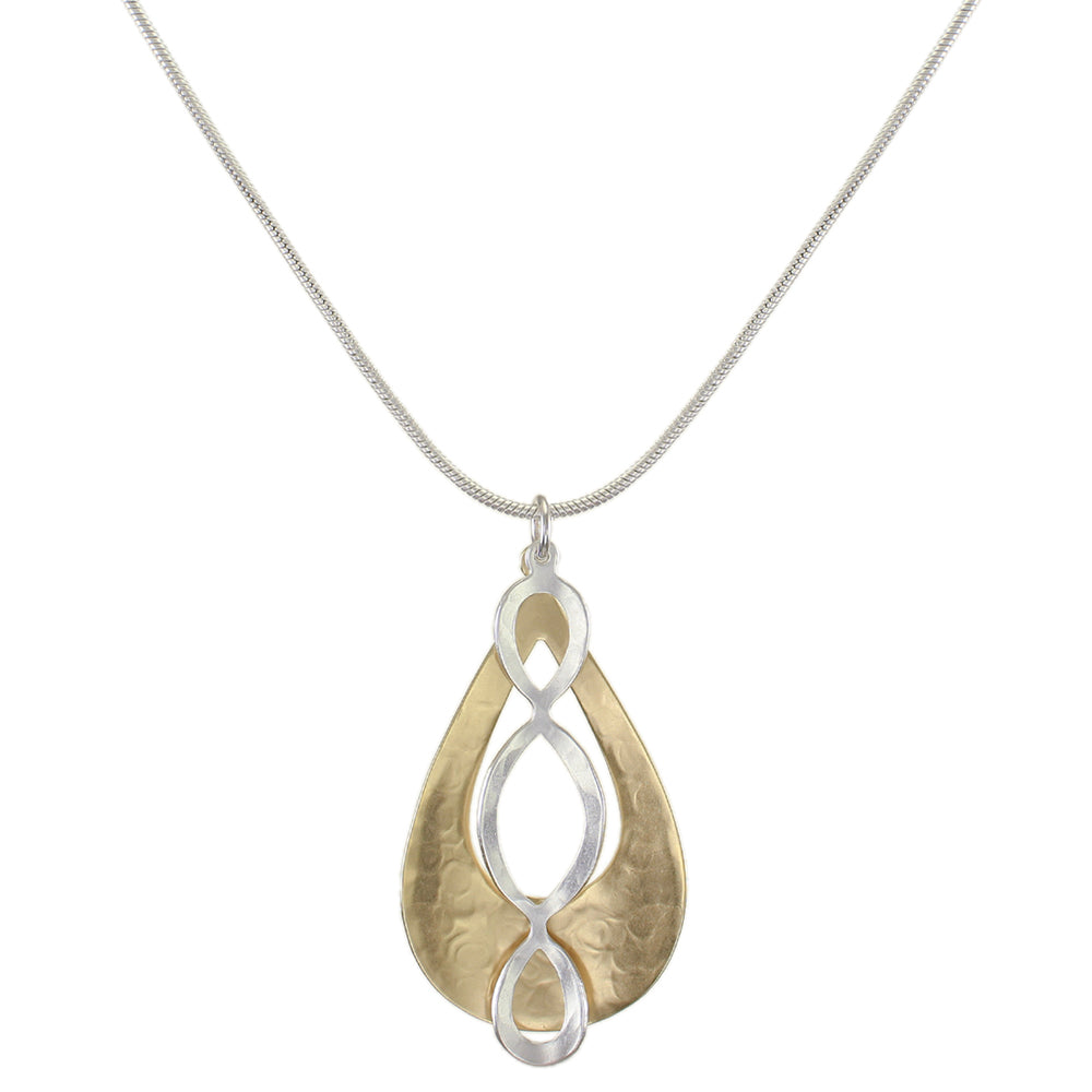 Teardrop with Oval Lattice Necklace