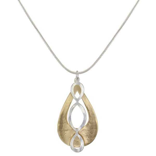 Teardrop with Oval Lattice Necklace