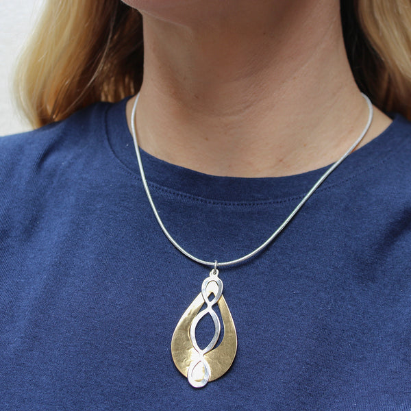Teardrop with Oval Lattice Necklace