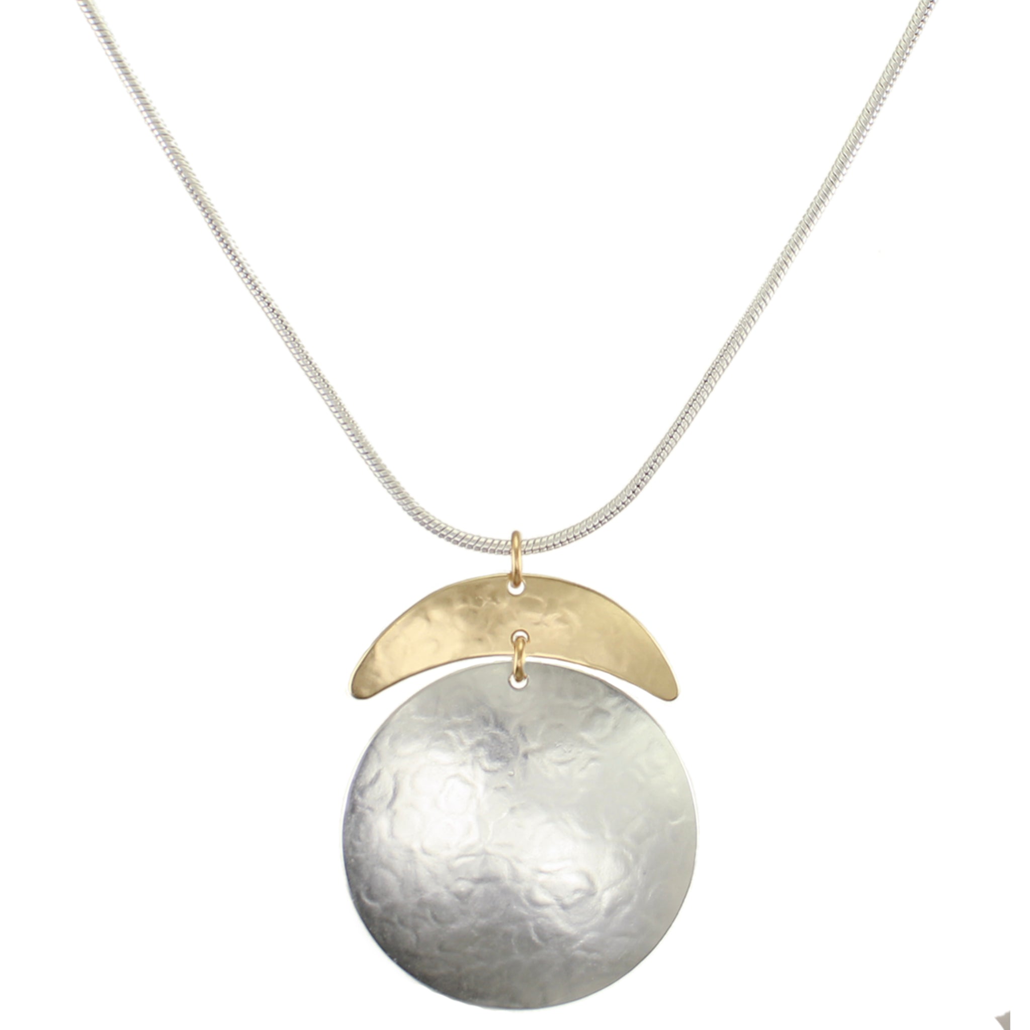 Crescent and Disc Necklace