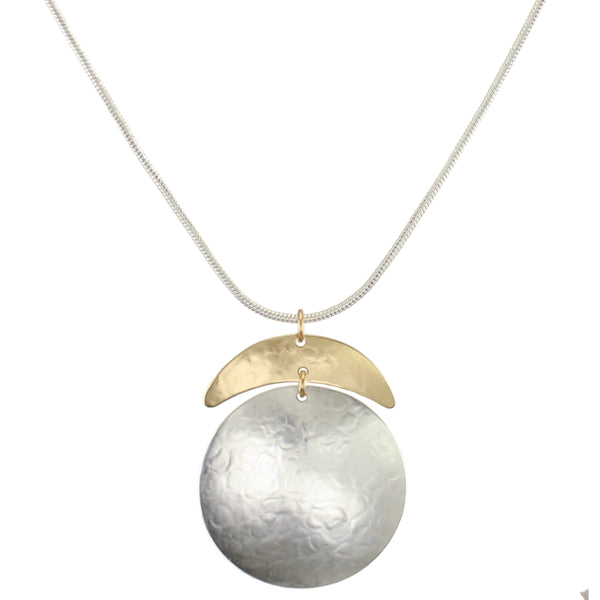 Crescent and Disc Necklace
