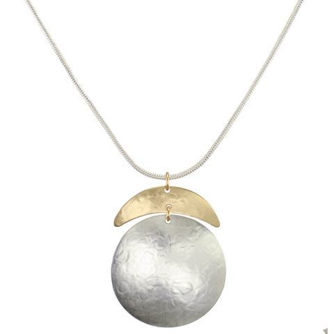 Crescent and Disc Necklace