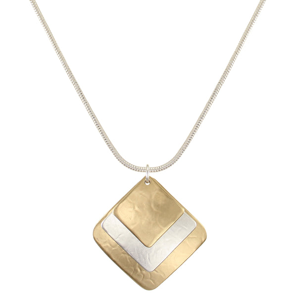 Hammered Squares Necklace