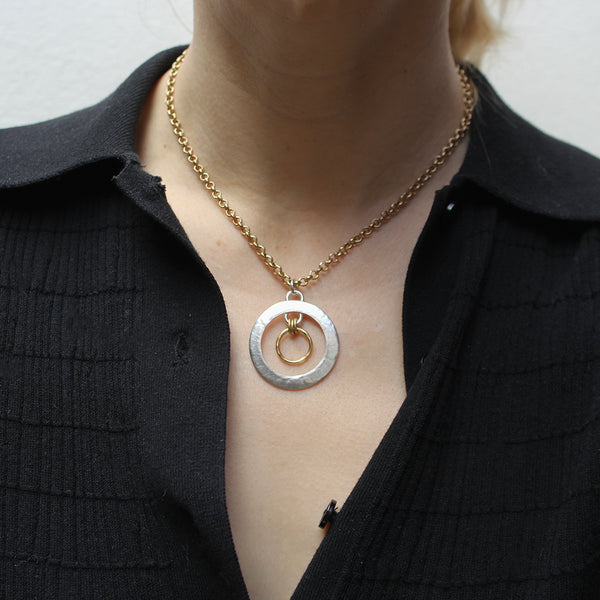 Small Ring Frame Necklace