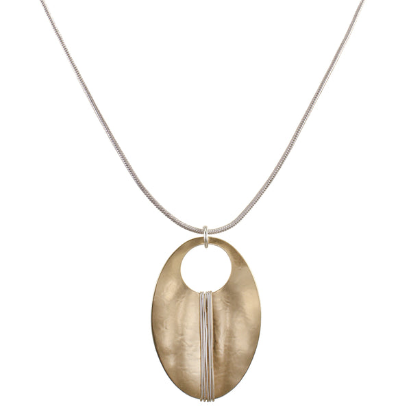 Wrapped Oval Long Necklace