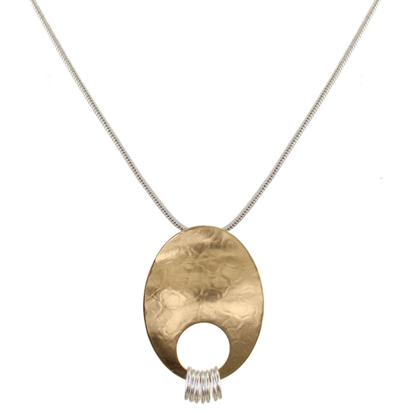 Oval with Rings Necklace