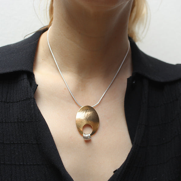 Oval with Rings Necklace