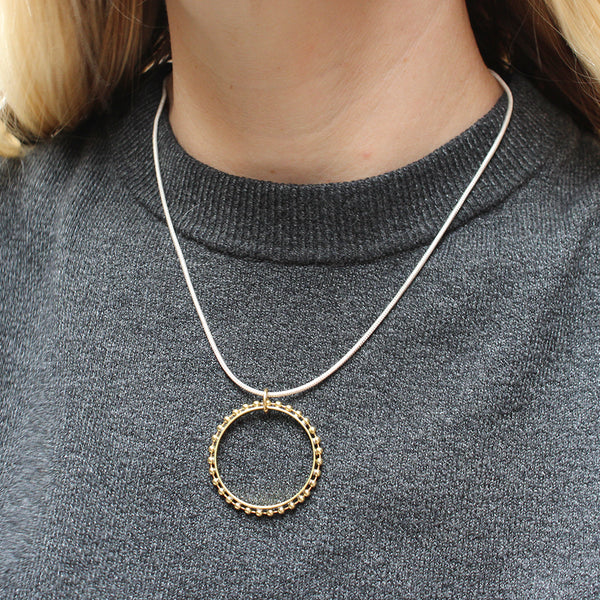 Studded Hoop Necklace