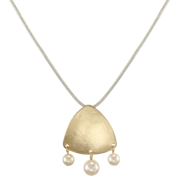 Triangle with Pearls Necklace