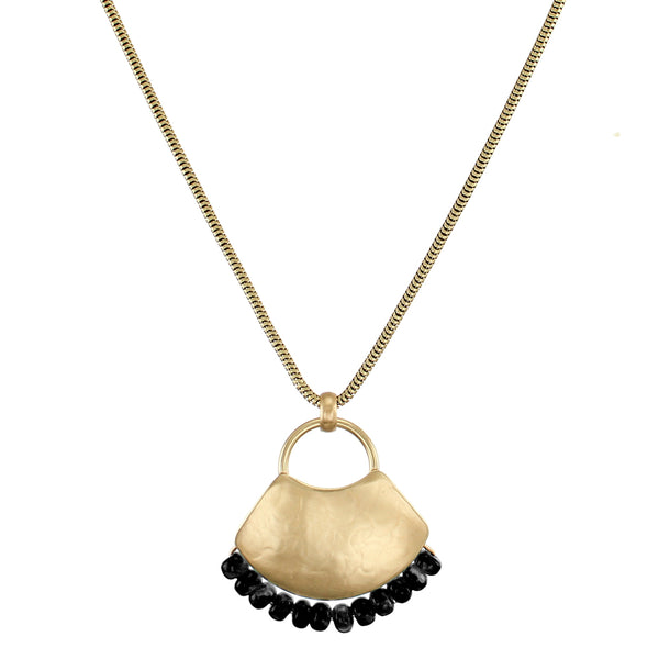 Ring with Fan and Beads Necklace