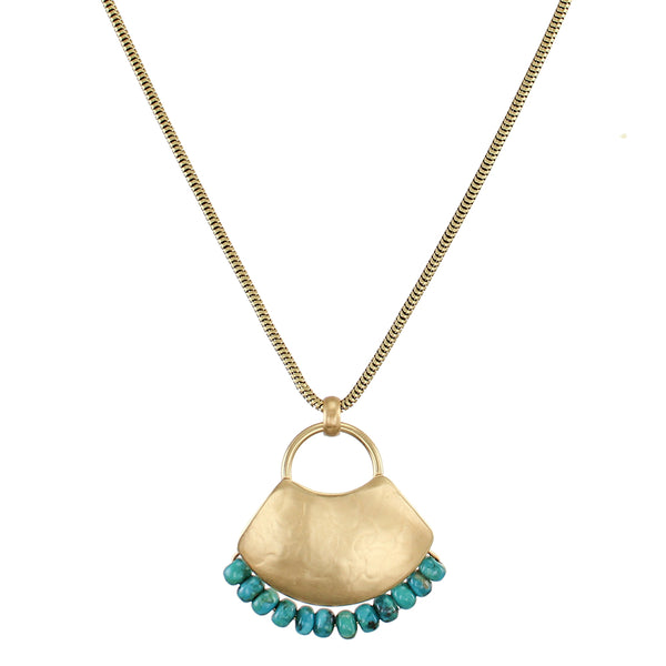 Ring with Fan and Beads Necklace