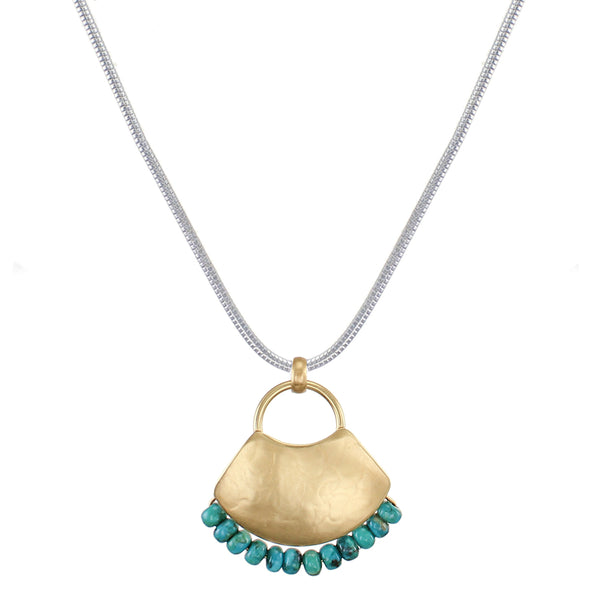 Ring with Fan and Beads Necklace