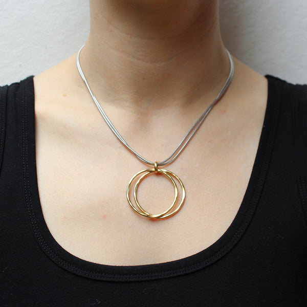 Hammered Rings Necklace