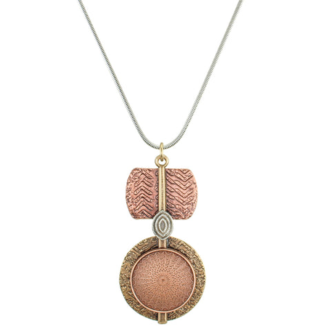 Texture Tri-Metal Marjorie Baer Vintage Necklace