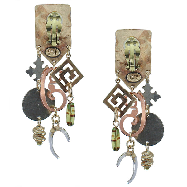 Large Charms Marjorie Baer Vintage Clip Earring