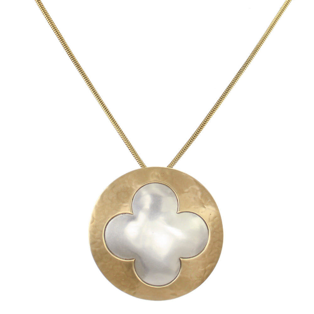 Two Tone Pendant Long Marjorie Baer Vintage Necklace