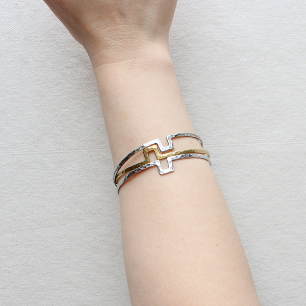 Double Notch Bangle Bracelet