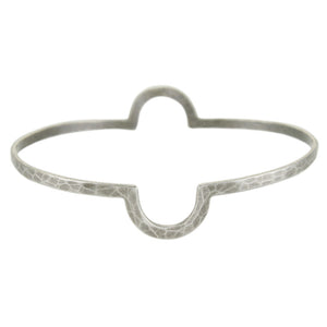 Double Semi-Circle Notch Bangle Bracelet