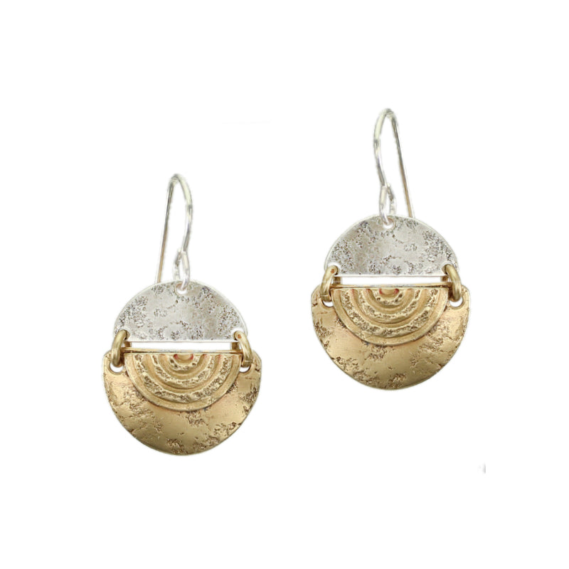 Hinged Semi Circles Wire Earring