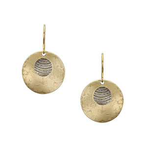 Small Cutout Disc with Patterned Disc Wire Earring