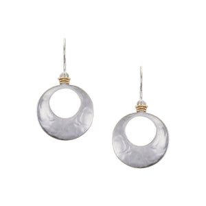 Small Wire Wrapped Cutout Disc Wire Earring