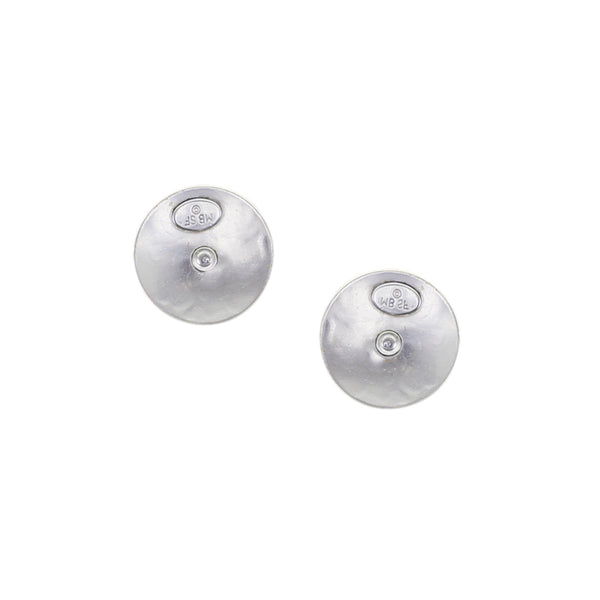 Domed Disc with Dished Disc Post Earring