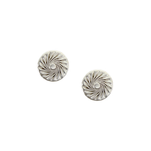 Small Flat Spiral with Dome Post Earring