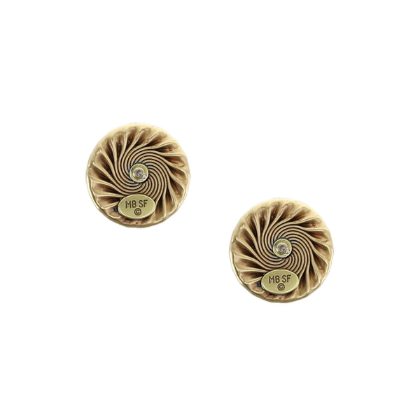Flat Spiral with Dome Post Earring