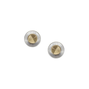 Small Disc with Folded Disc Post Earring