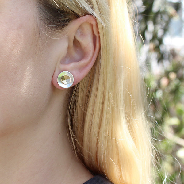 Small Disc with Folded Disc Post Earring