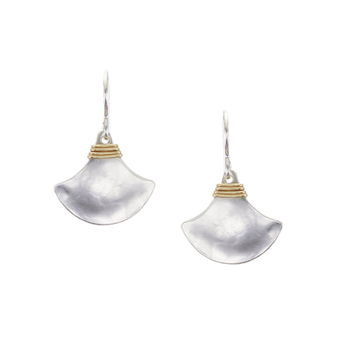 Wire Wrapped Fan Wire Earring