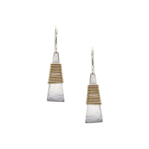 Wire Wrapped Narrow Triangle Wire Earring