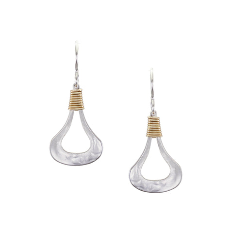 Wire Wrapped Cutout Teardrop Wire Earring