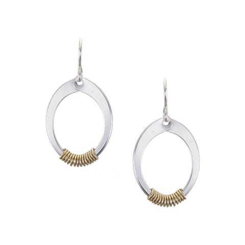 Wire Wrapped Oval Wire Earring