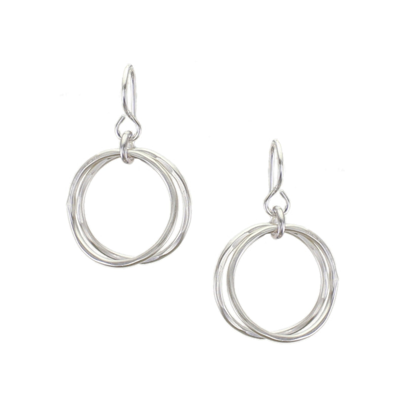 Small Hammered Hoops Wire Earring