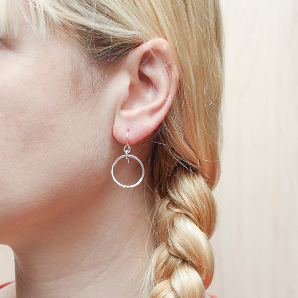Small Hammered Hoops Wire Earring