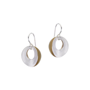 Small Back to Back Cutout Discs Wire Earring