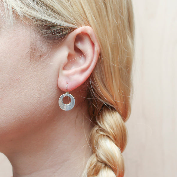 Small Back to Back Cutout Discs Wire Earring