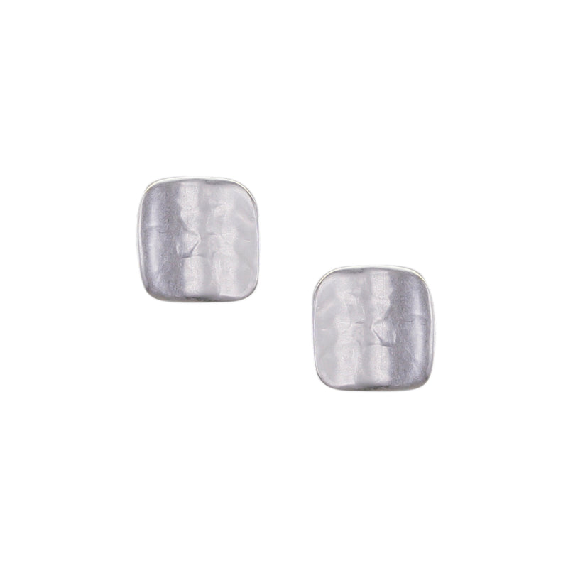 Small Concave Rounded Square Post Earring