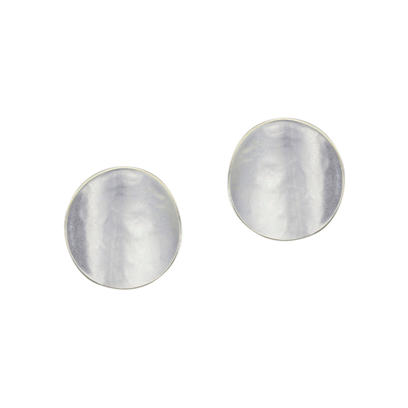 Small Curved Disc Clip Earring