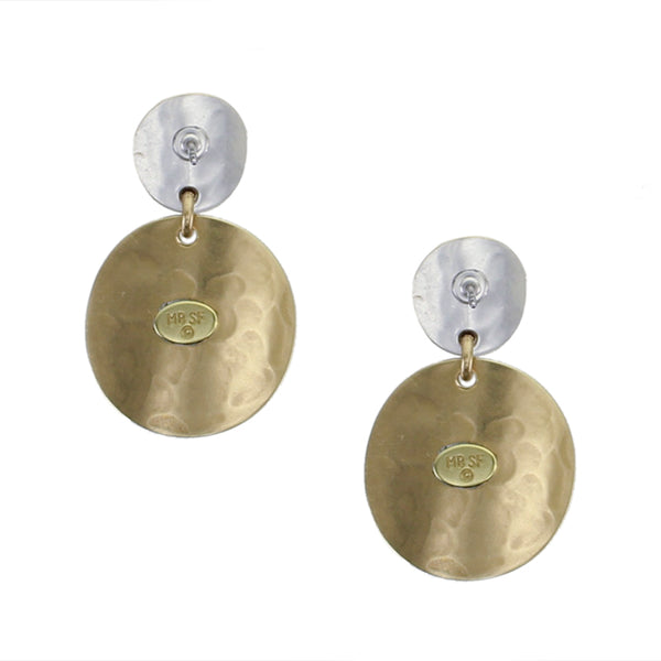 Linked Curved Discs Post Earring