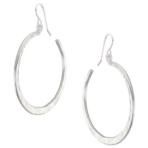 Extra Large Hammered Hoop Wire Earring